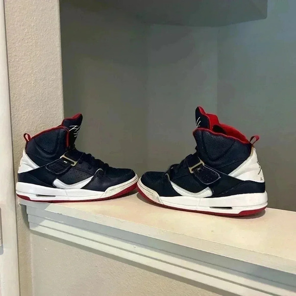 Nike Air Jordan flight 45 High Top Blue White Gym Red Size 5.5Y CZ8768 400 - Picture 4 of 10